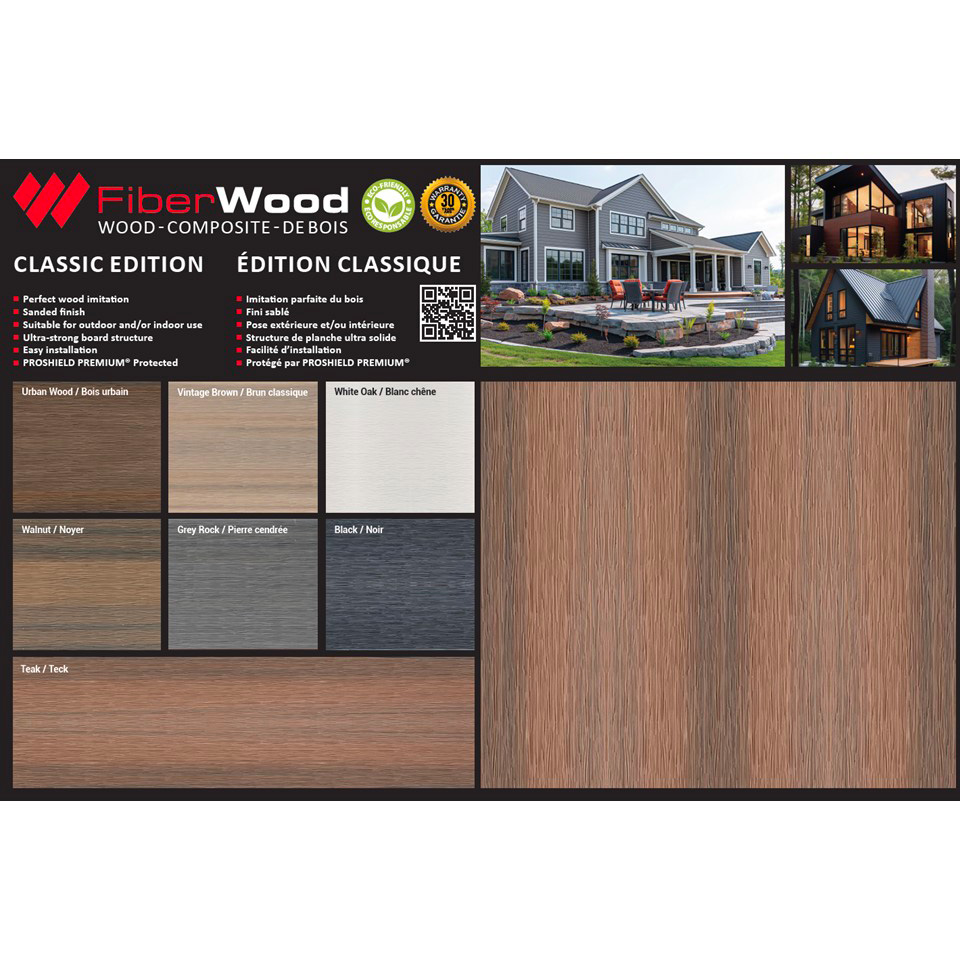 Image FiberWood sales panel for wall cladding, CLASSIC, 24"X36"