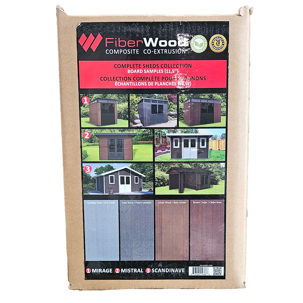 Image FiberWood COMPLETE SHED COLLECTION FOR DISPLAY / Box of Board Samples (11.5")